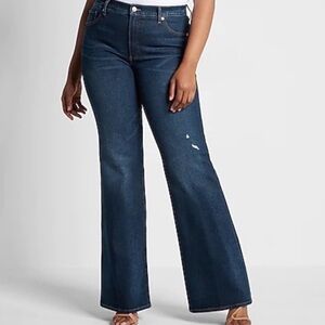 EXPRESS Flare Dark Wash jeans Sz 4-Long